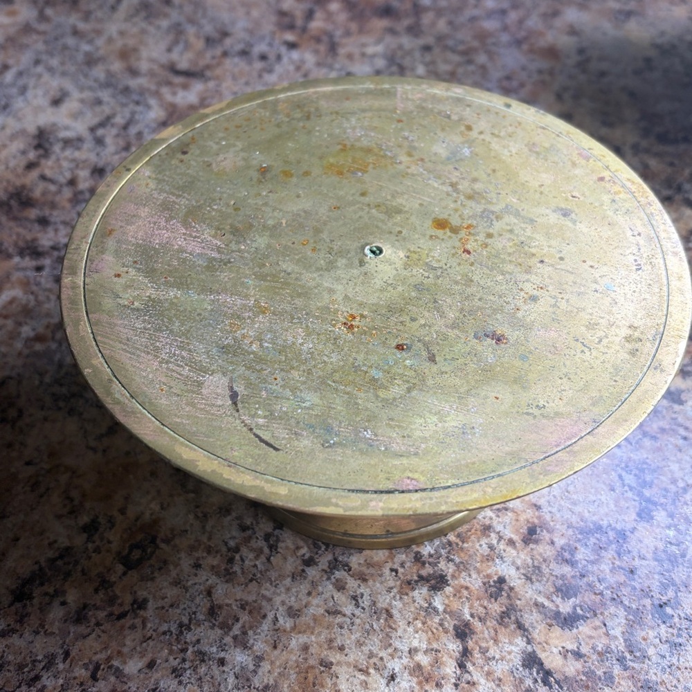 Vintage Brass Pedestal Stand - Picture 4 of 4